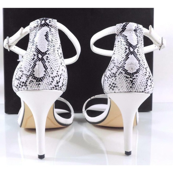 Dune London Marissa Ankle Strap Dress Heels Sandal Leather Black / White Size 8 - Picture 6 of 8